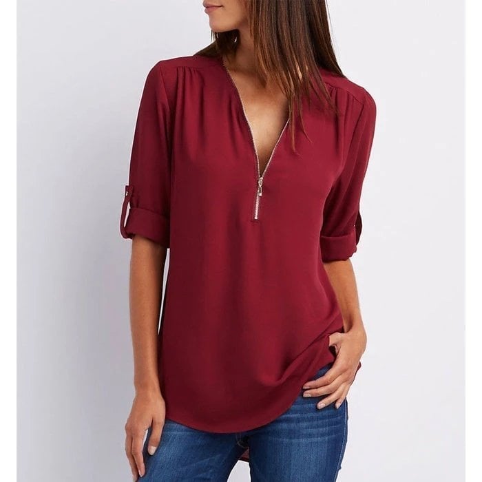 Gwen | Chic Zip Blouse