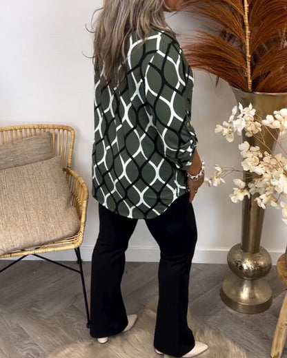 Renee | Elegant Geometric Blouse