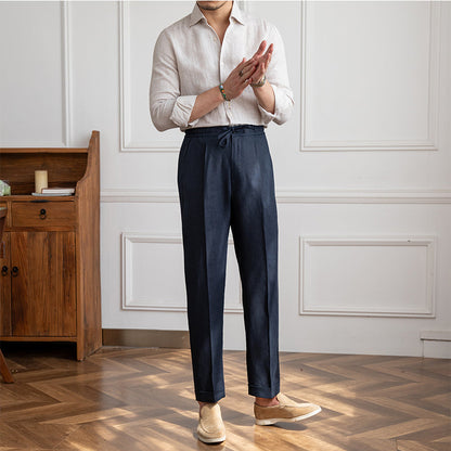 Ibiza Linen Trousers with Drawstring