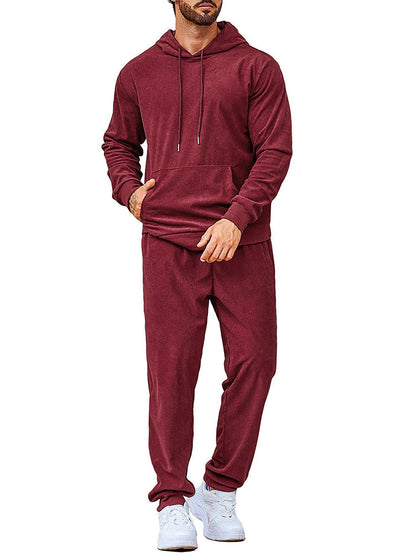 Casual Hooded Tracksuit Top for Jogging (US Only)