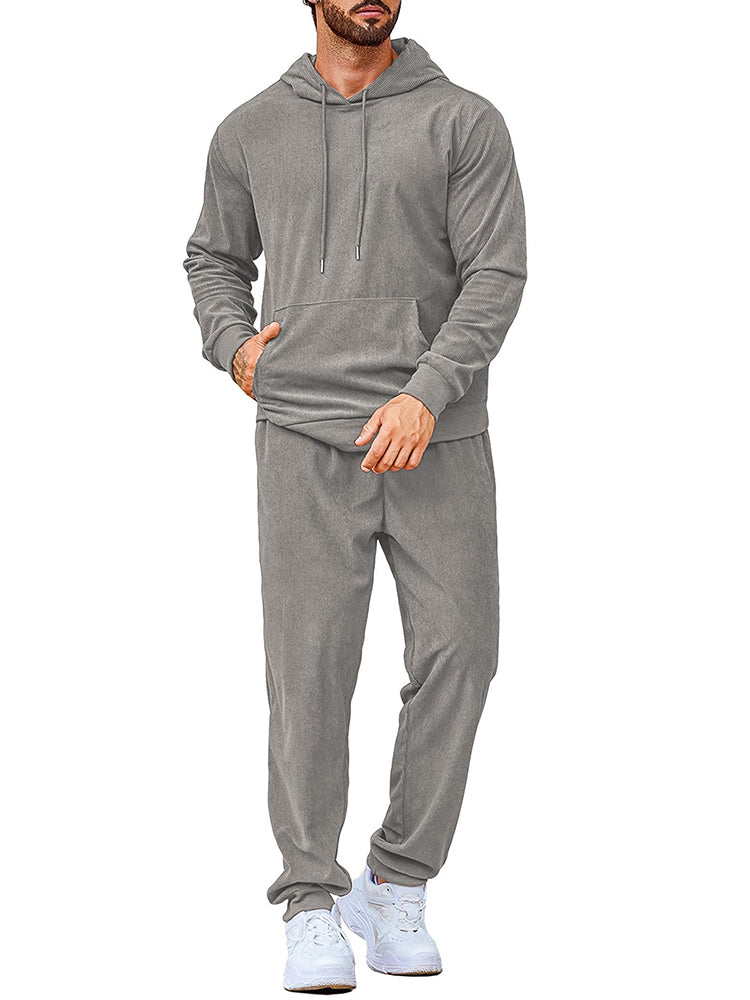 Casual Hooded Tracksuit Top for Jogging (US Only)