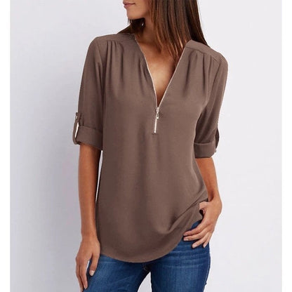 Gwen | Chic Zip Blouse
