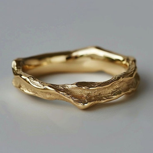 Vintage Forged Gold Ring