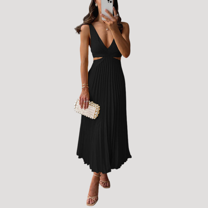 Pleated Midi Summer Party Dress