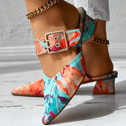 Bello | Vibrant Rainbow Heels