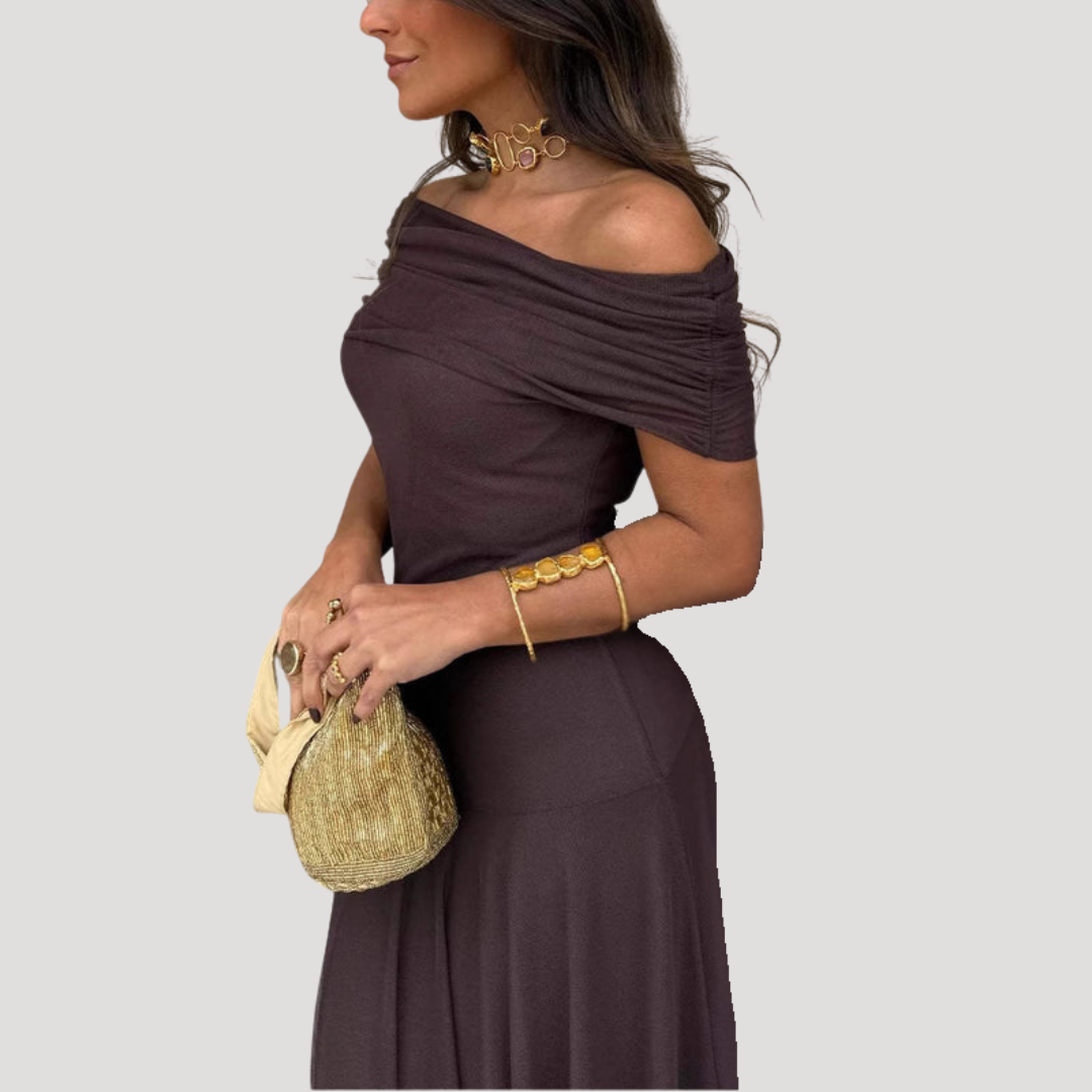 Women’s Elegant Off Shoulder Evening Maxi Dress