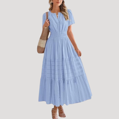 Timeless Tiered Maxi Dress with Short Sleeves