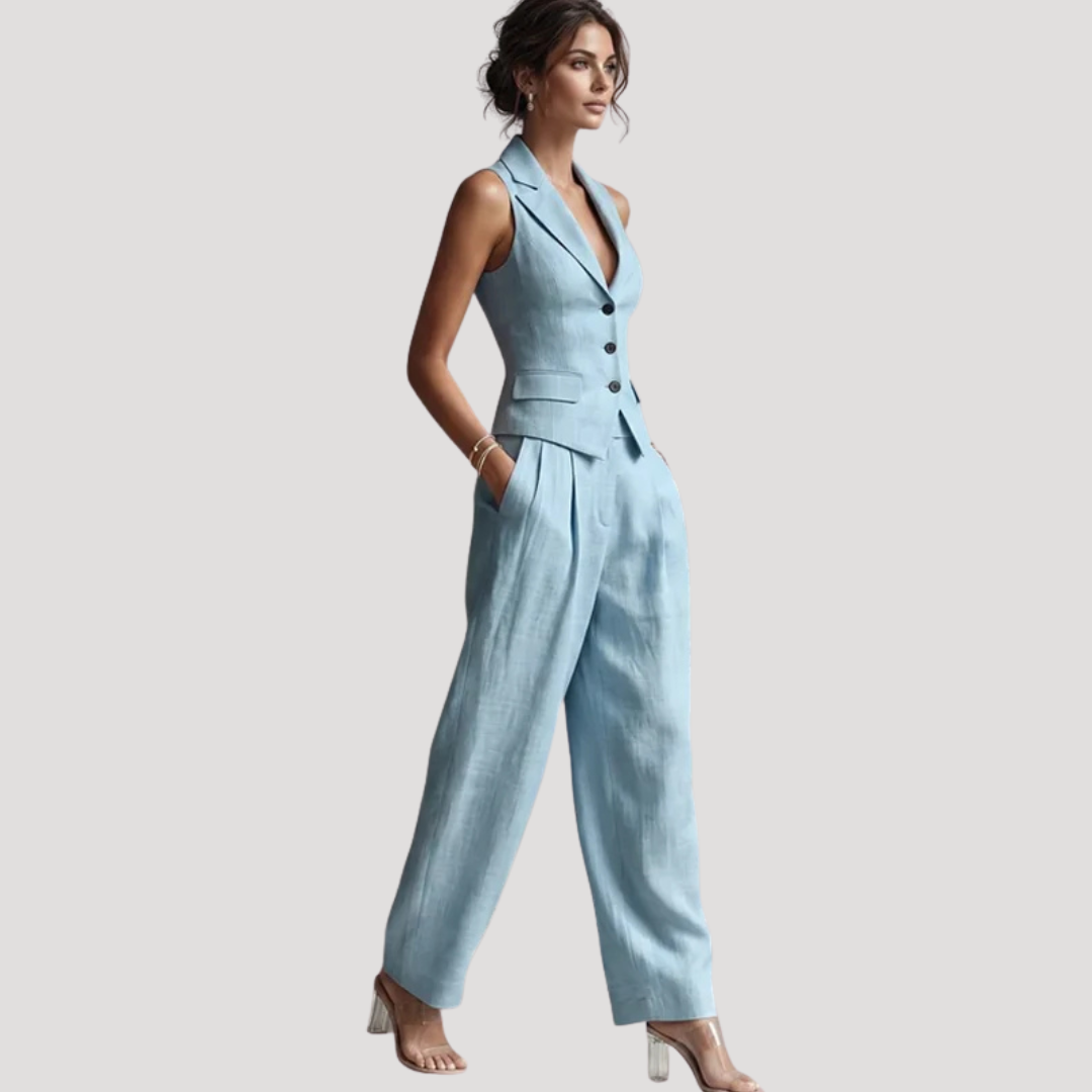 Women’s Elegant Waistcoat Co Ord Trouser Set