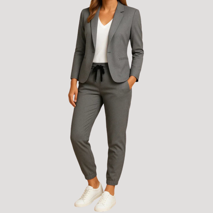 Elegant Smart Casual Blazer Trouser Set for Women