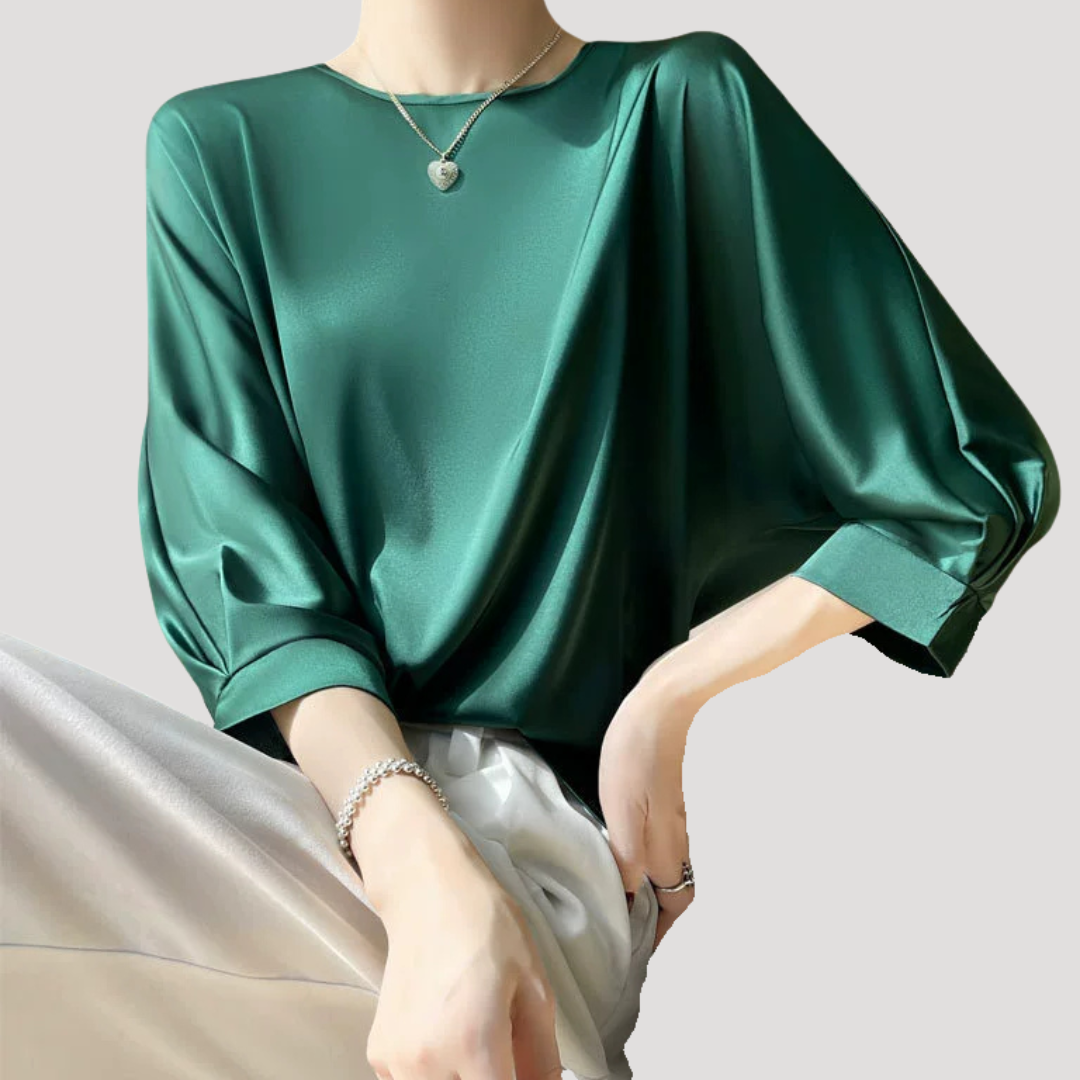 Women’s Satin Long Sleeve Smart Top