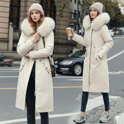 Fionna – Women's Winter Jacket with Hood and Soft Faux Fur Collar