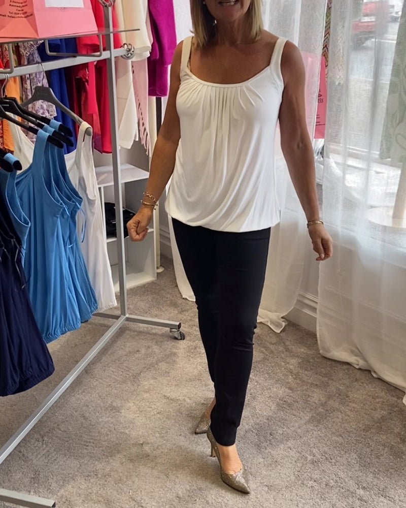 Vangie | Elegant Pleated Top