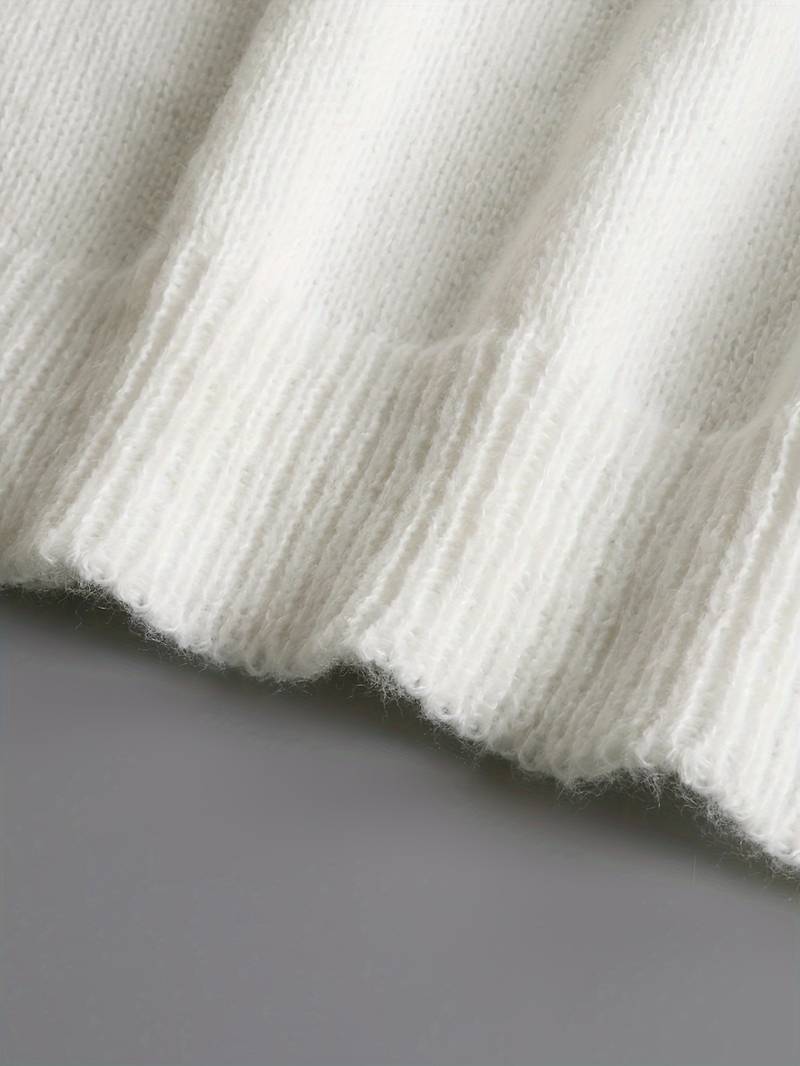 Mara | Plain V-neck Jumper with Buttons