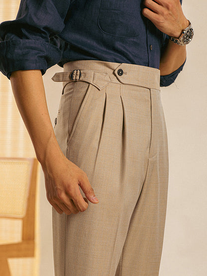 Straight Trousers with Double Pleats Torino