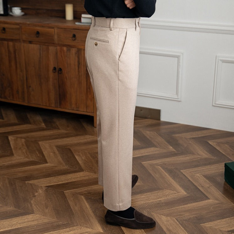 Bristol Wool Felt Straight Trousers