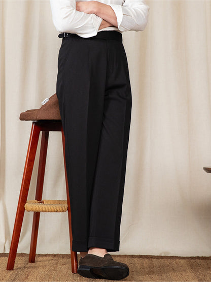 Pleated Straight Trousers Stockholm