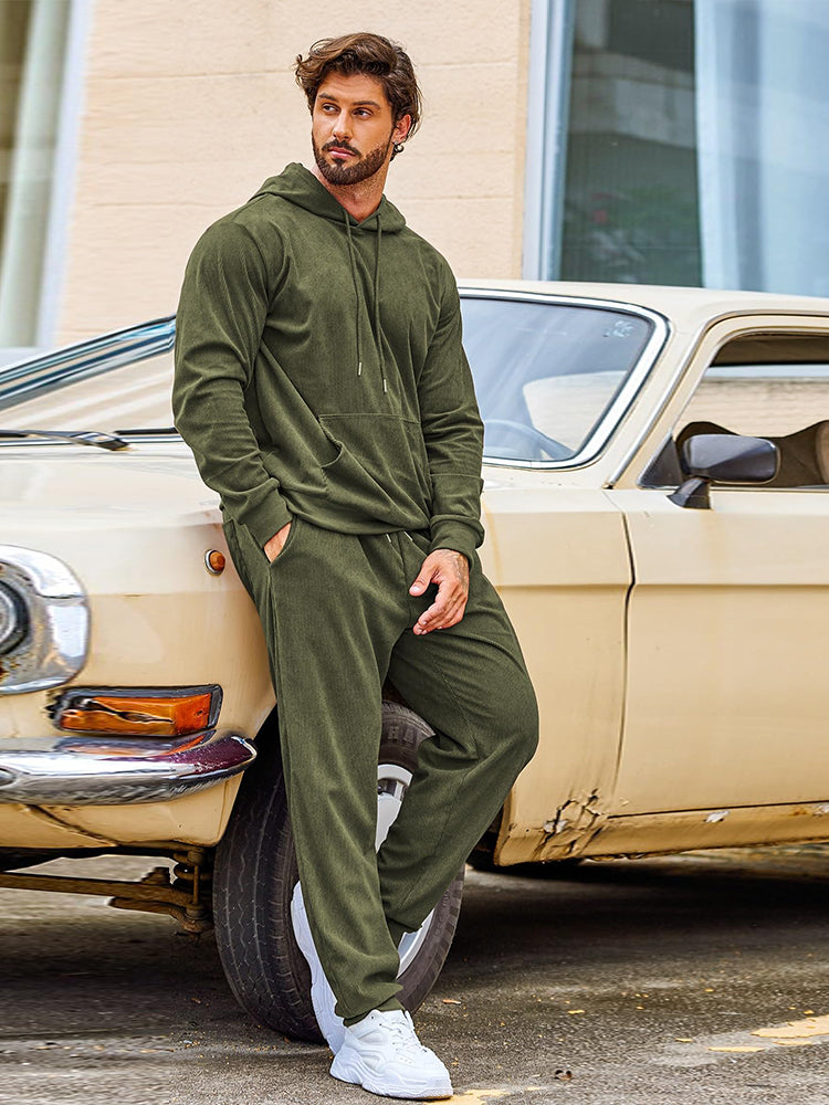 Casual Hooded Tracksuit Top for Jogging (US Only)