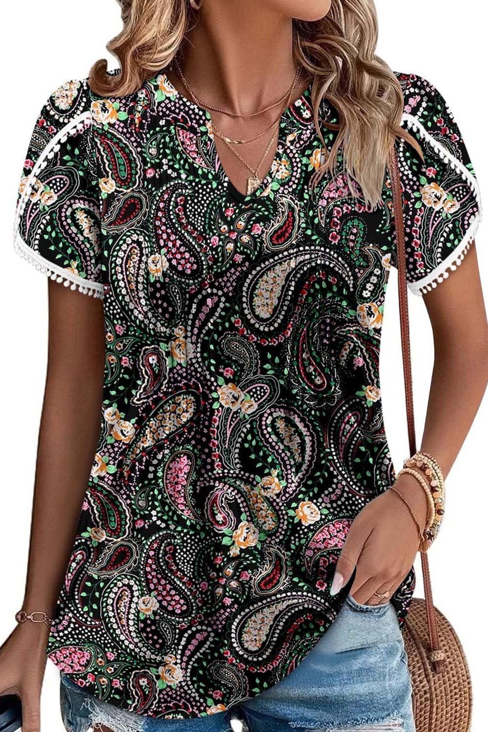 Green rose print (style in the video) / 2XL