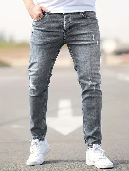 Augustin - Fitted Urban Jeans with Distressed Details