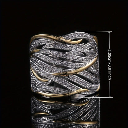 Elegant Twisted Multi-Layer Ring