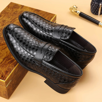 Corté Woven Leather Loafers