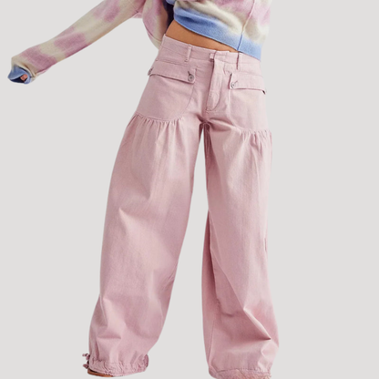 Women’s Baggy Tapered Cuffed Jeans