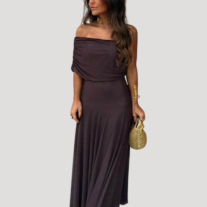 Women’s Elegant Off Shoulder Evening Maxi Dress