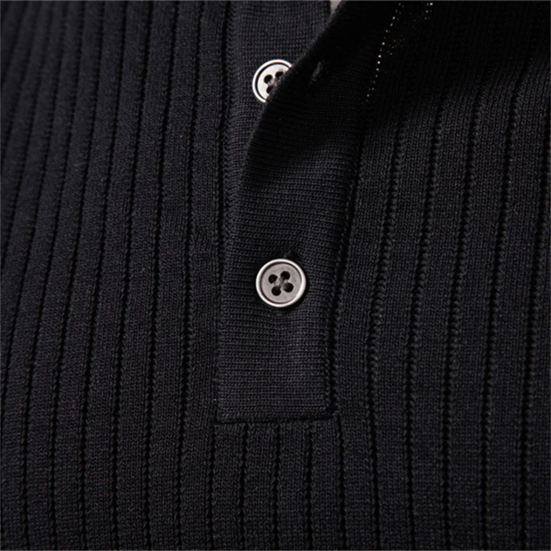 Zalecta | Ribbed Henley Shirt