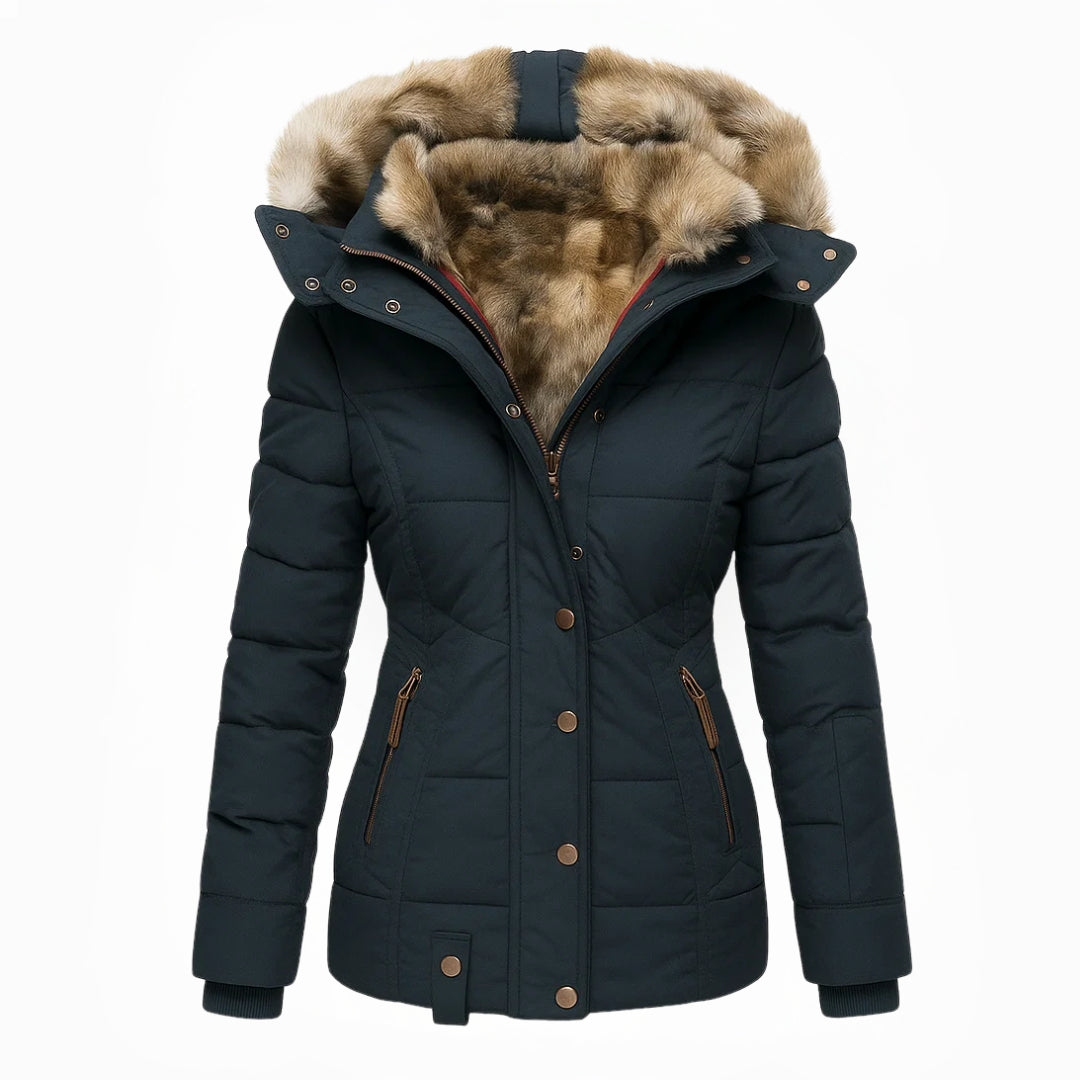Aniek | Warm Winter Coat with Faux Fur Lining