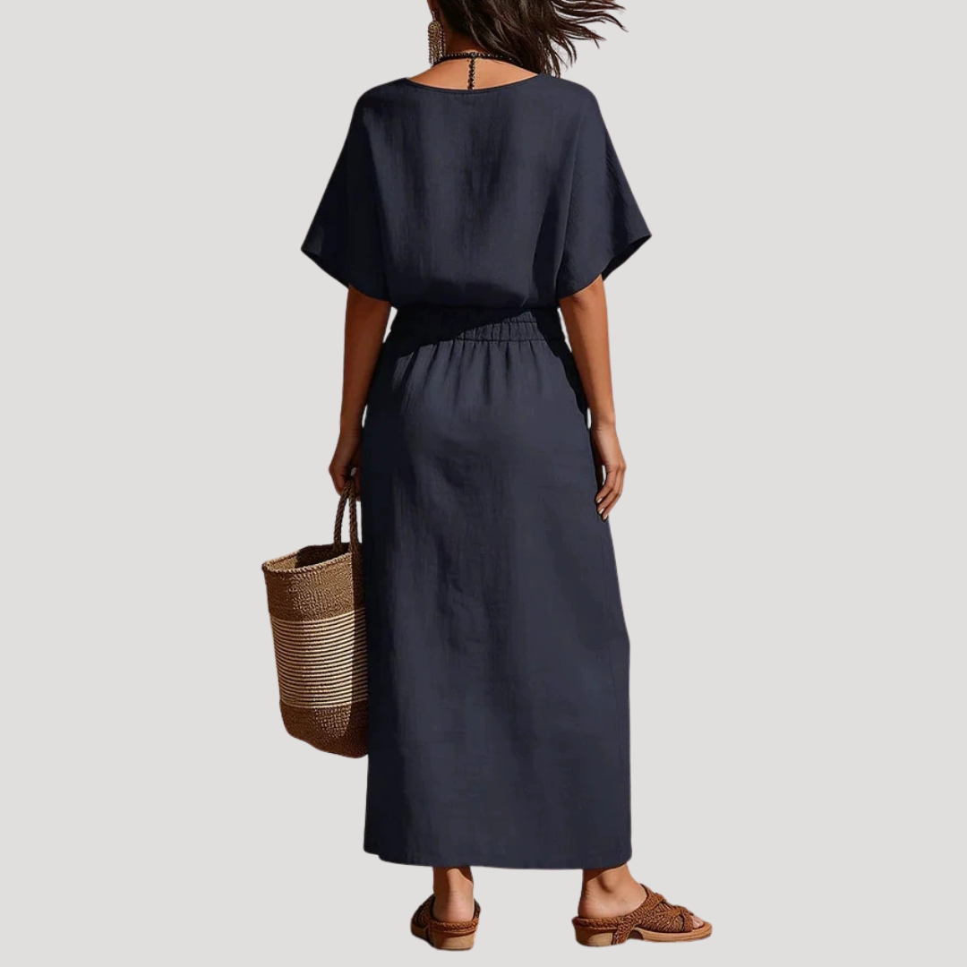 Women’s Summer Comfort Slit Midi Skirt Co Ord Set