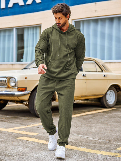 Casual Hooded Tracksuit Top for Jogging (US Only)