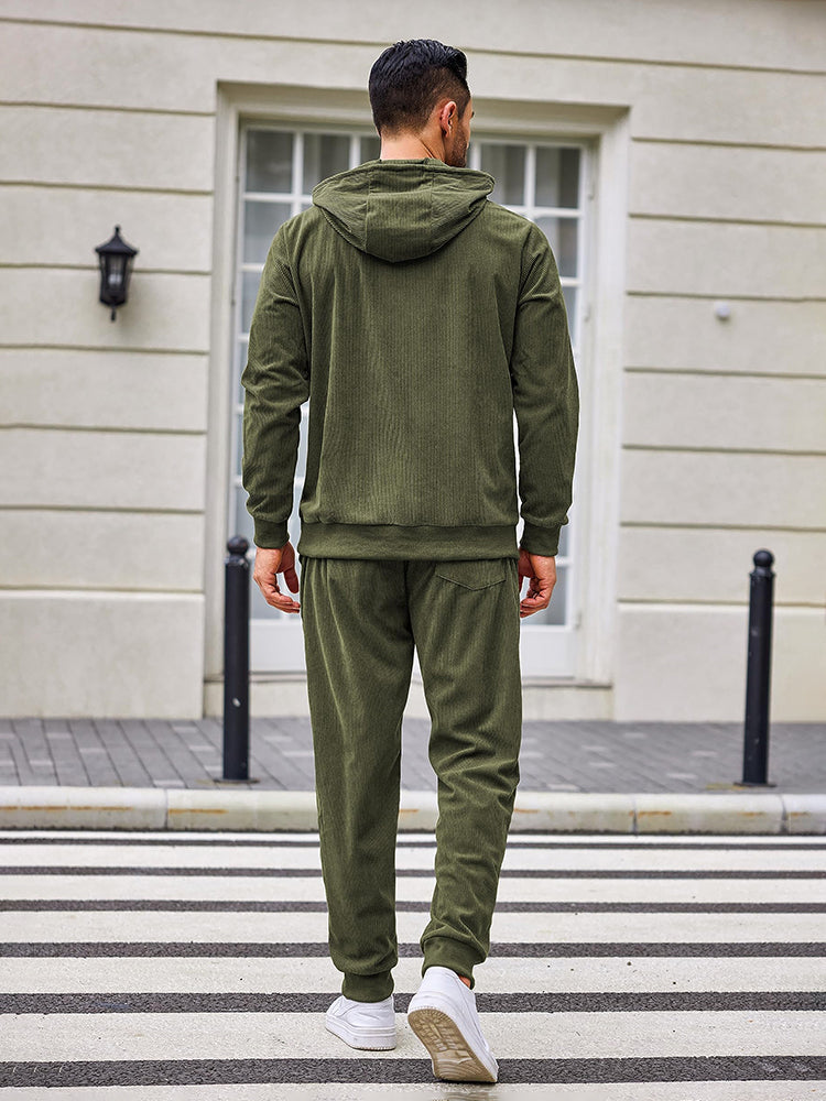 Casual Hooded Tracksuit Top for Jogging (US Only)
