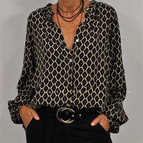 Antonia | Long Shirt with Elegant Patterns