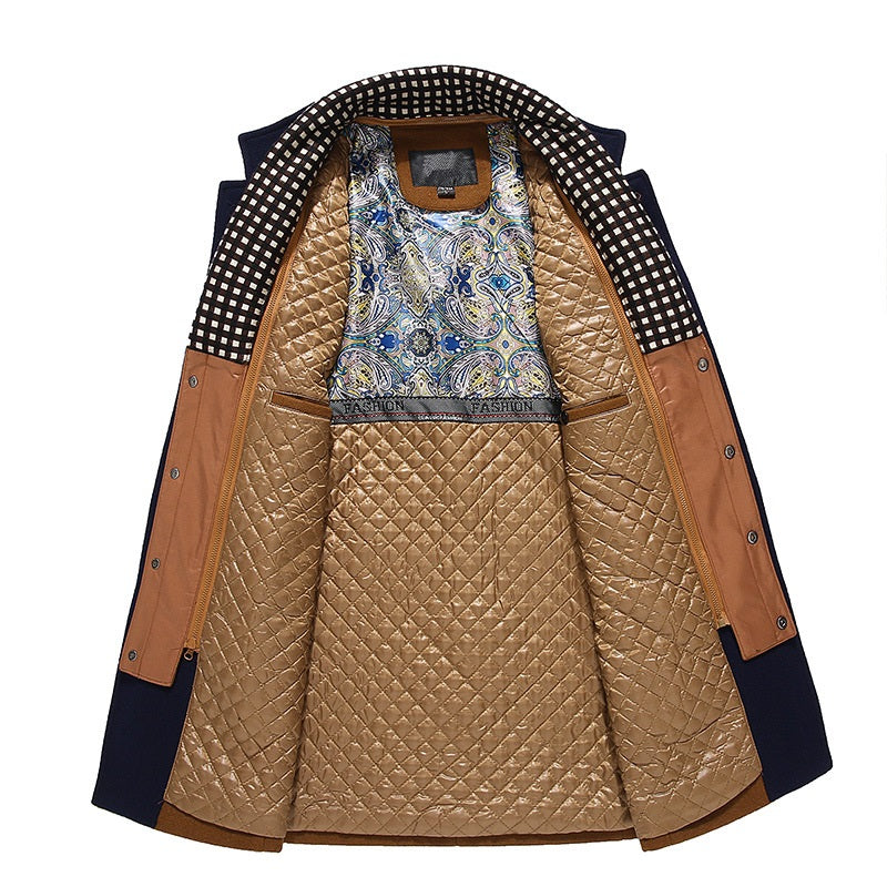 Jérémy - Winter Wool Coat with Removable Scarf