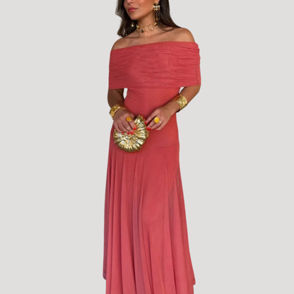 Women’s Elegant Off Shoulder Evening Maxi Dress