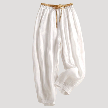 Women’s Linen Wide Leg Drawstring Trousers