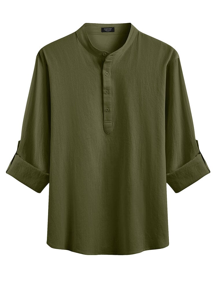 Casual 2-Piece Henley Shirt Set (US Only)