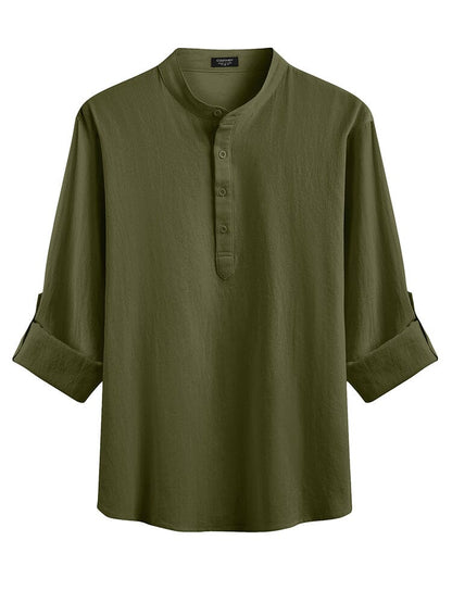 Casual 2-Piece Henley Shirt Set (US Only)