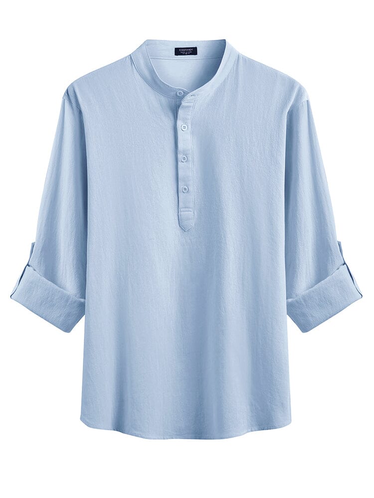 Casual 2-Piece Henley Shirt Set (US Only)