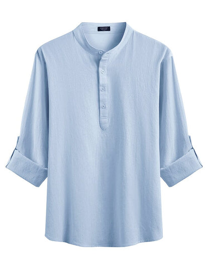 Casual 2-Piece Henley Shirt Set (US Only)