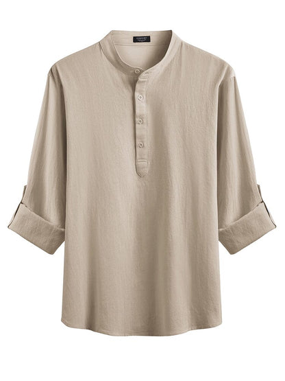 Casual 2-Piece Henley Shirt Set (US Only)