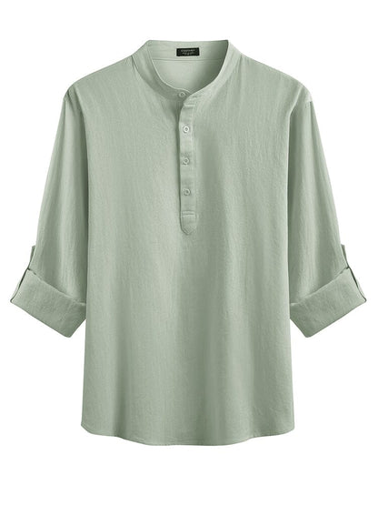 Casual 2-Piece Henley Shirt Set (US Only)