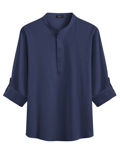 Casual 2-Piece Henley Shirt Set (US Only)