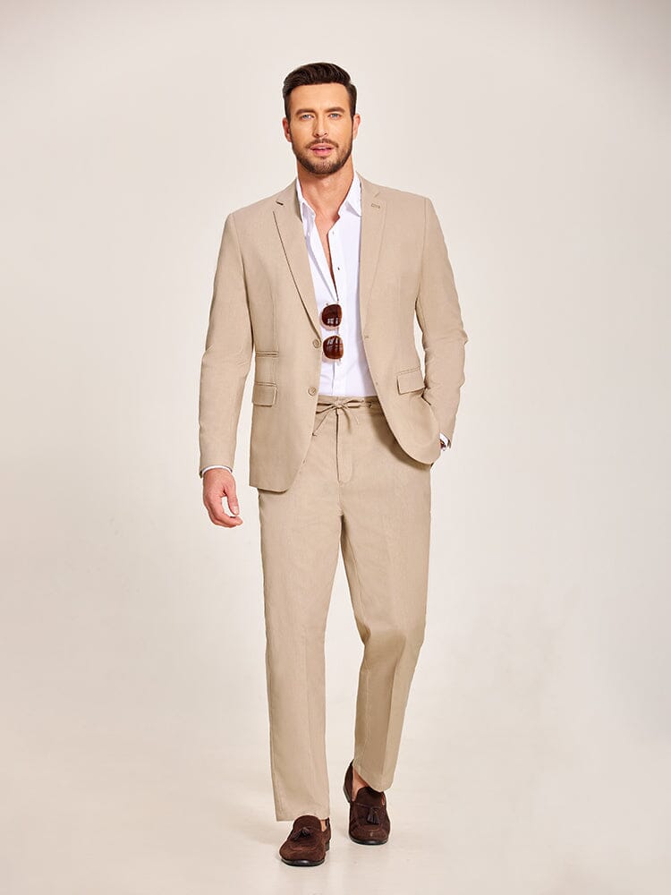 2-Piece Linen Blend Suit Set (US Only)