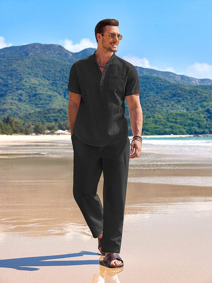 Casual Cotton and Linen Set for the Beach (US only)