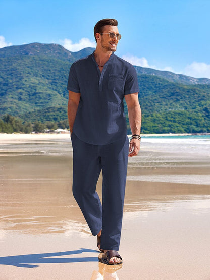 Casual Cotton and Linen Set for the Beach (US only)