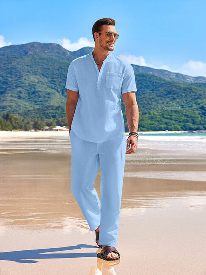 Casual Cotton and Linen Set for the Beach (US only)