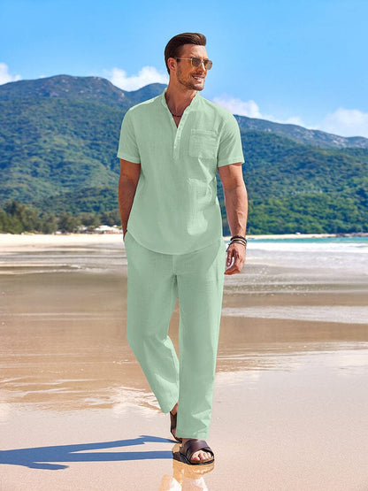 Casual Cotton and Linen Set for the Beach (US only)