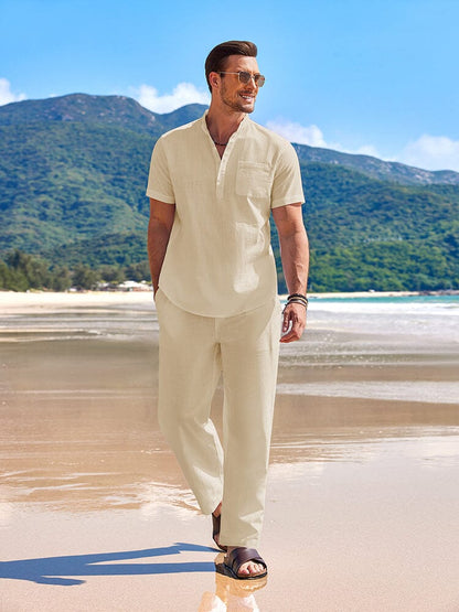 Casual Cotton and Linen Set for the Beach (US only)