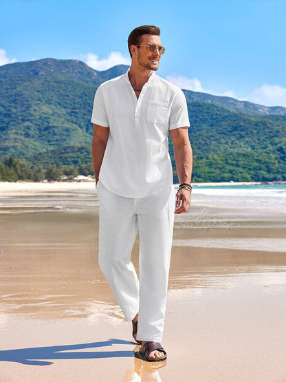 Casual Cotton and Linen Set for the Beach (US only)